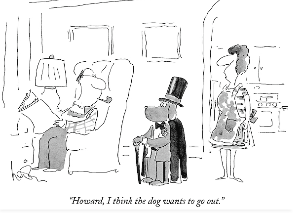 NewYorkerCartoon.DogWantsToGoOut